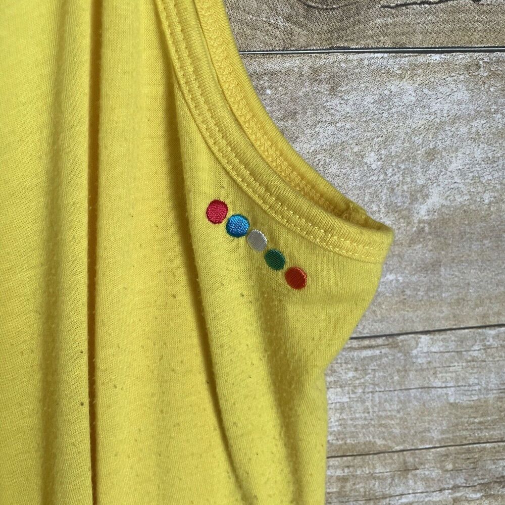 Coogi Bright Yellow Sundress With Ruffle & Chain Accent - Size 1X - Rhinestones - Picture 7 of 9